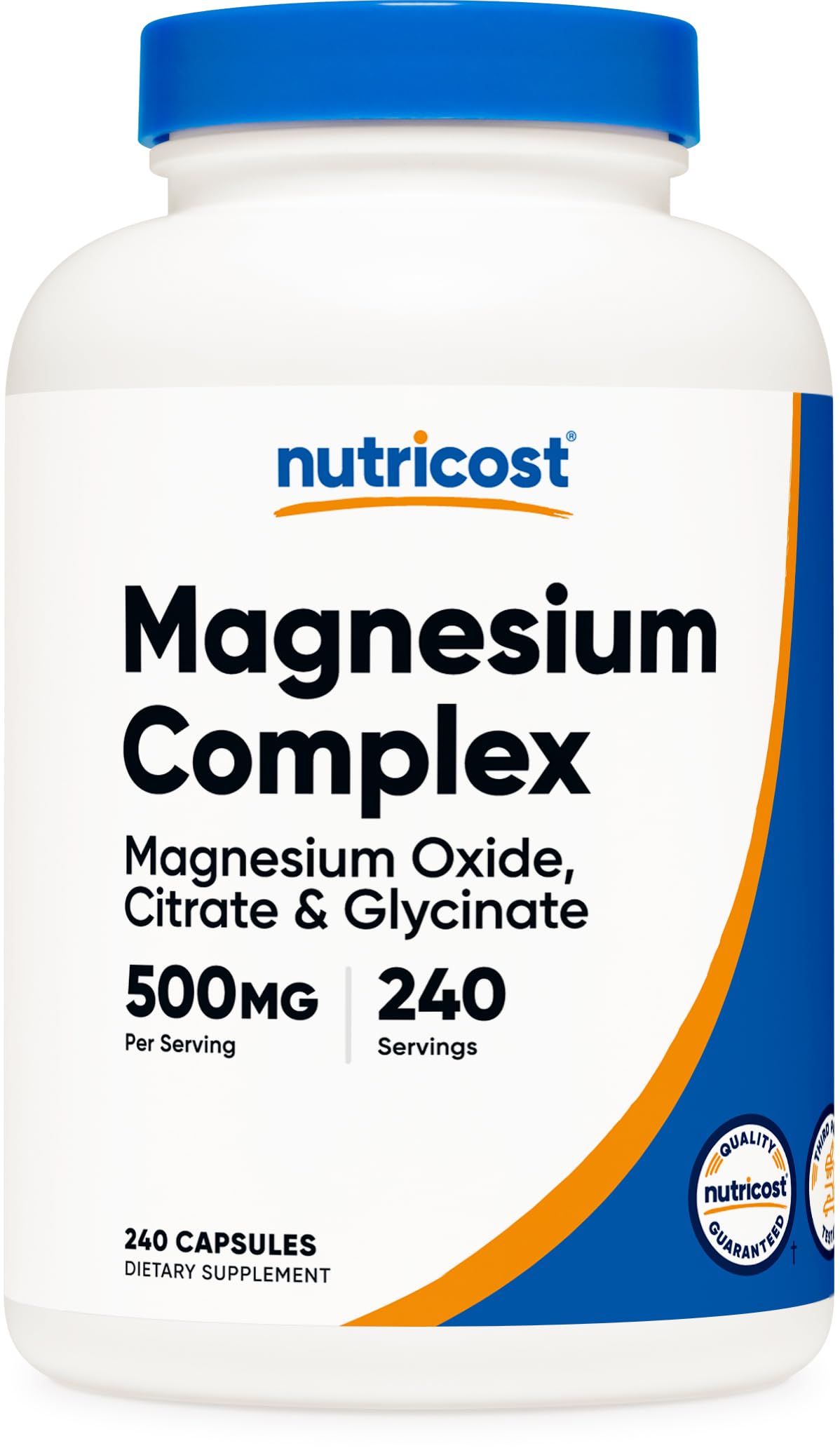 Nutricost Magnesium Complex 500mg for Men and Women - Gluten Free and Non-GMO
| Nutricost Magnesium Complex 500mg - 240