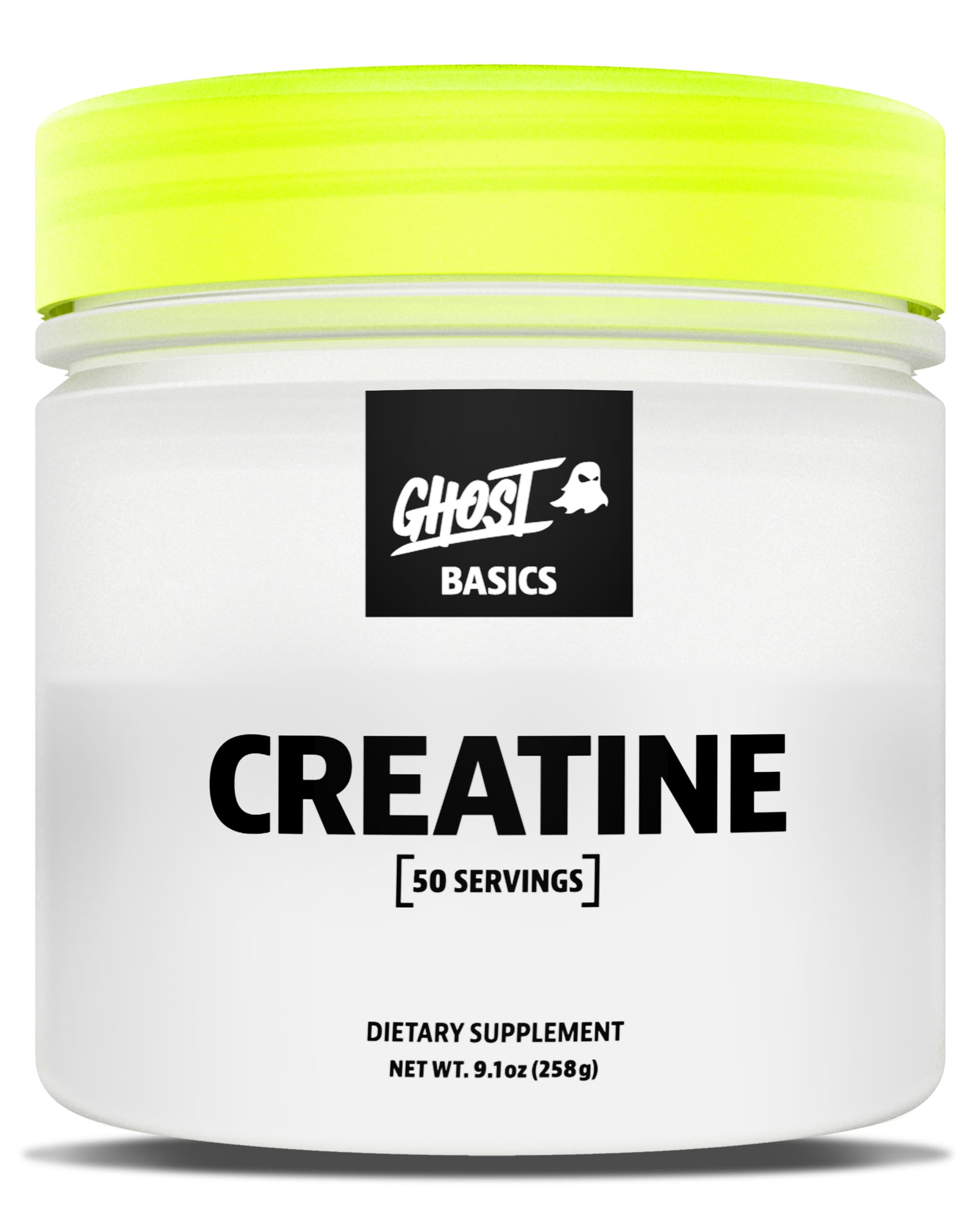GHOST Basics Creatine Monohydrate Powder for Men & Women - 5G Creapure Creatine for Muscle Gain - Vegan, Soy Free & Glut