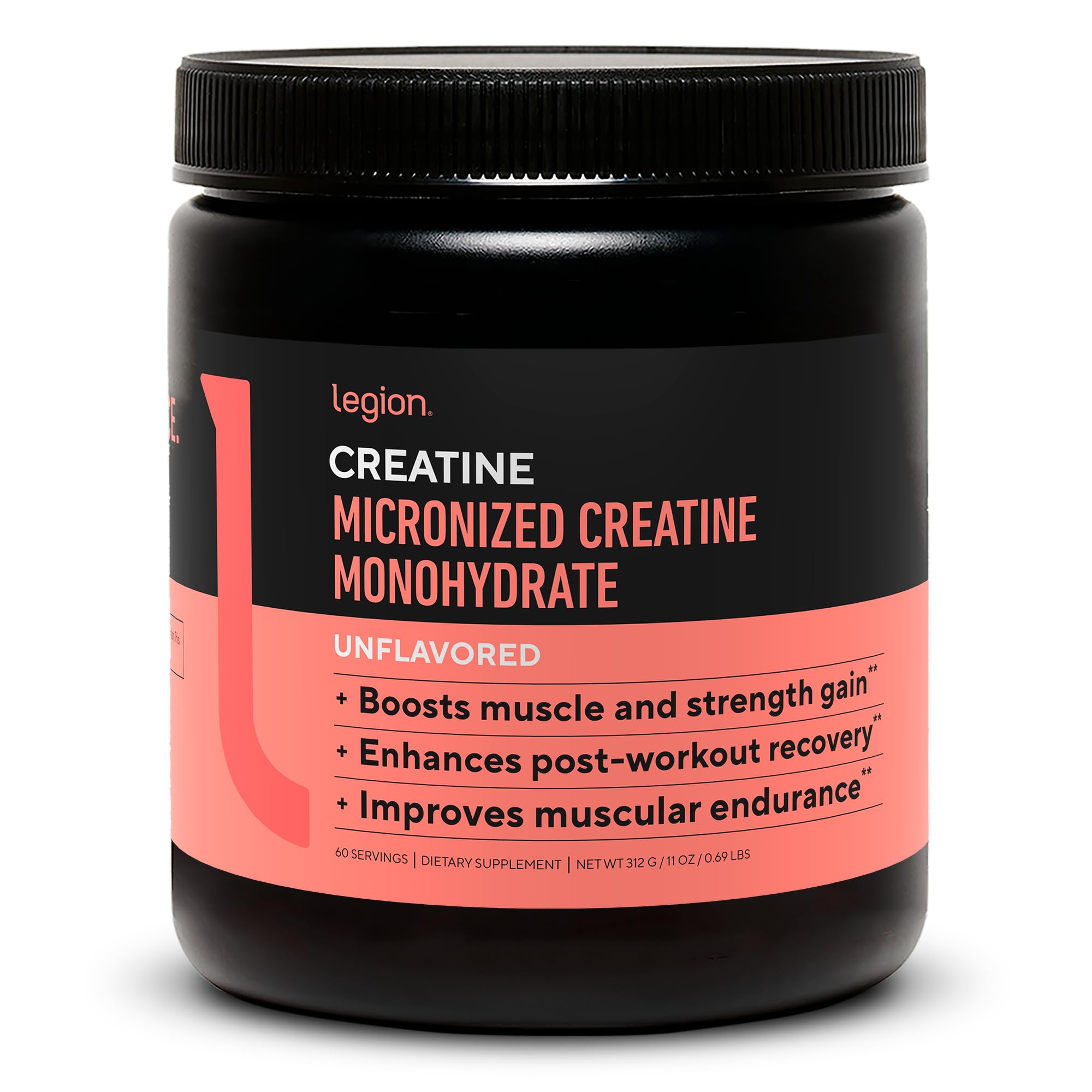 LEGION Micronized Creatine Monohydrate Supplement for Muscle Gain & Post Workout Recovery
| Micronized Creatine Powder